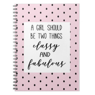 Cuaderno una linda polka rosa no hace coco cita Chanel