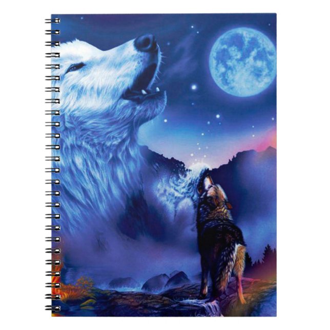 Cuaderno Una manada de lobos en una noche oscura (Frente)