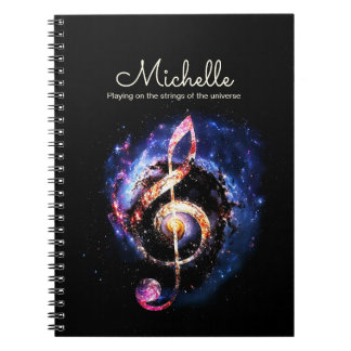 Cuaderno Una mancha en una espiral galáctica. Espacio y mús