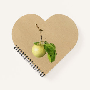 Cuaderno Una manzana amarilla con hojas