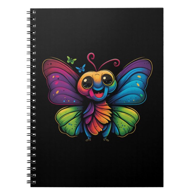 Cuaderno Una mariposa de color arcoiris (Frente)