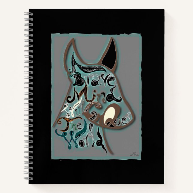 Cuaderno Una mente valiente conquistará el mundo (Anverso)