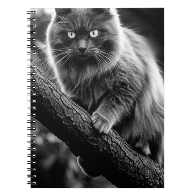 Cuaderno Una Mirada Alarmante De Un Gato Nocturno (Frente)