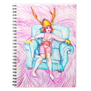 Cuaderno Una mujer con casco de samurai