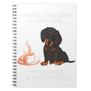 Cuaderno Una Mujer No Puede Sobrevivir Solo Con El Café Dac