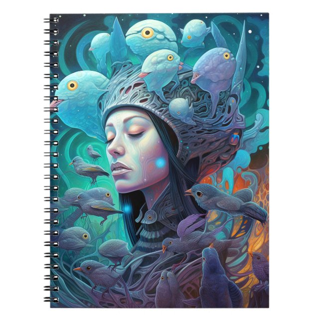 Cuaderno Una mujer surrealista acumula arte visionario (Frente)