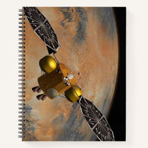 Cuaderno Una nave espacial orbitando Marte.