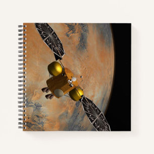 Cuaderno Una nave espacial orbitando Marte.
