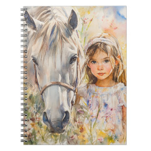 Cuaderno Una niña con un caballo