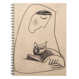Cuaderno Una niña con un gato en sus brazos por Mikulas Gal