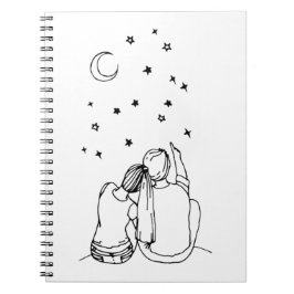 Cuaderno Una pareja enamorada se sienta y cuenta las estrel