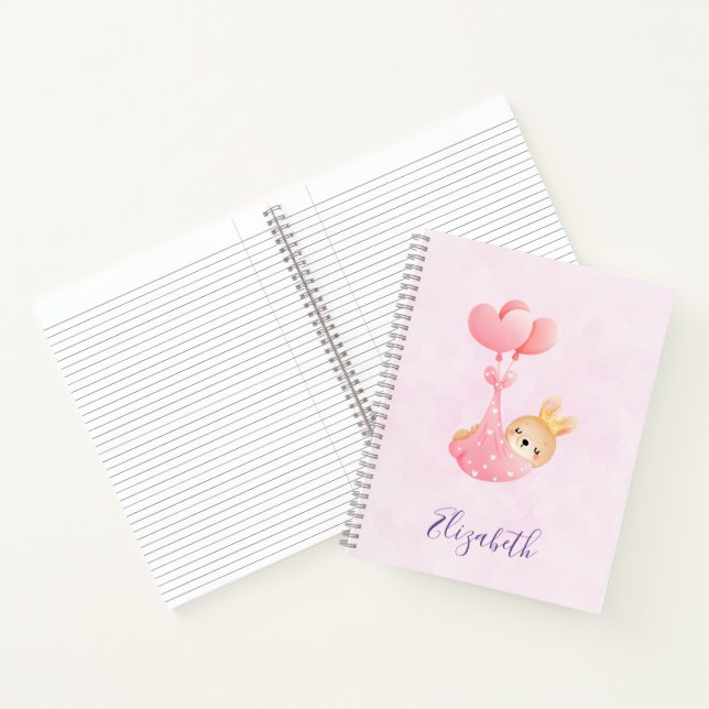 Cuaderno Una pequeña conejita en una manta cardíaca (Interior)