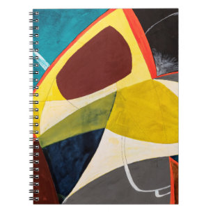 Cuaderno Una Pintura De Acuarela Abstracta Modernista.
