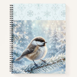 Cuaderno Una pintura digital de un carbonero esponjoso