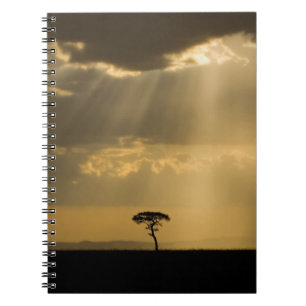 Cuaderno Una puesta de sol mística al regresar al campament