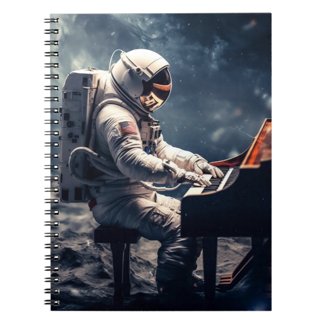 Cuaderno Una sinfonía para las estrellas | Piano astronauta (Frente)
