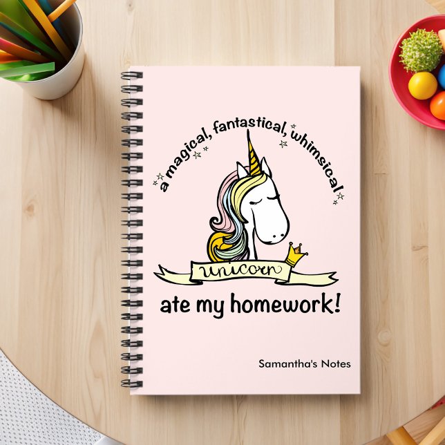 Cuaderno Una unicornio comió mi Novedad doméstica (Subido por el creador)