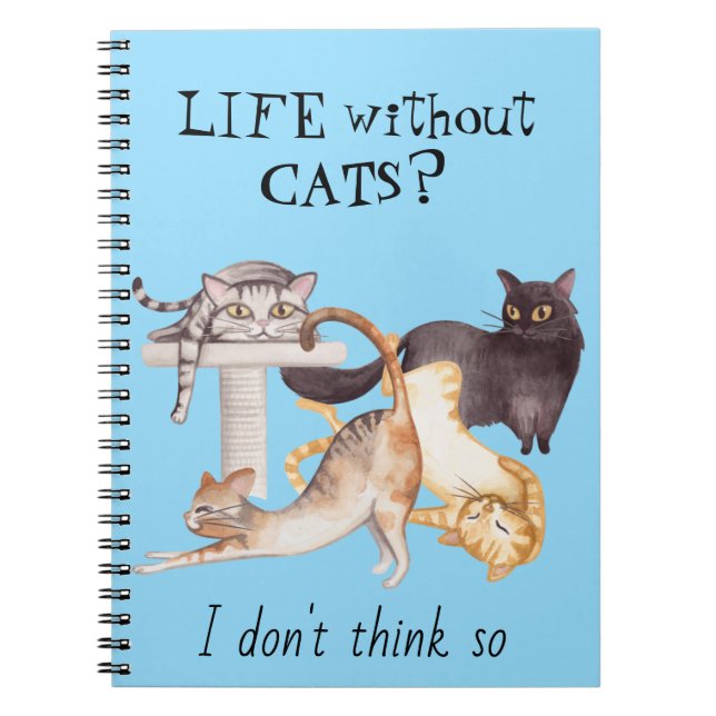 Cuaderno Una vida corta sin gatos (Frente)