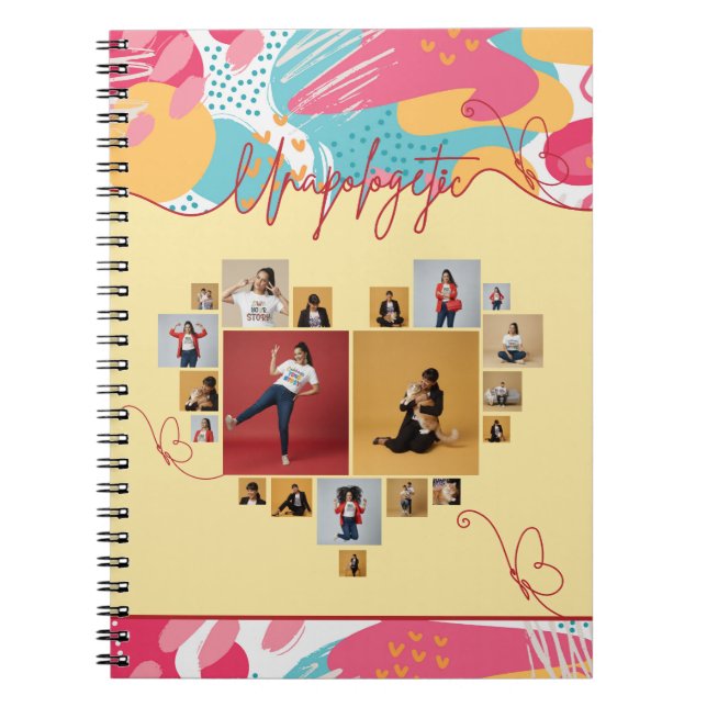 Cuaderno Unapologetic Personalized Feminine Photo Collage (Frente)