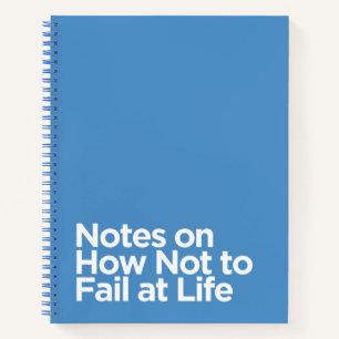 Cuaderno Unas divertidas notas azules sobre cómo no fracasa