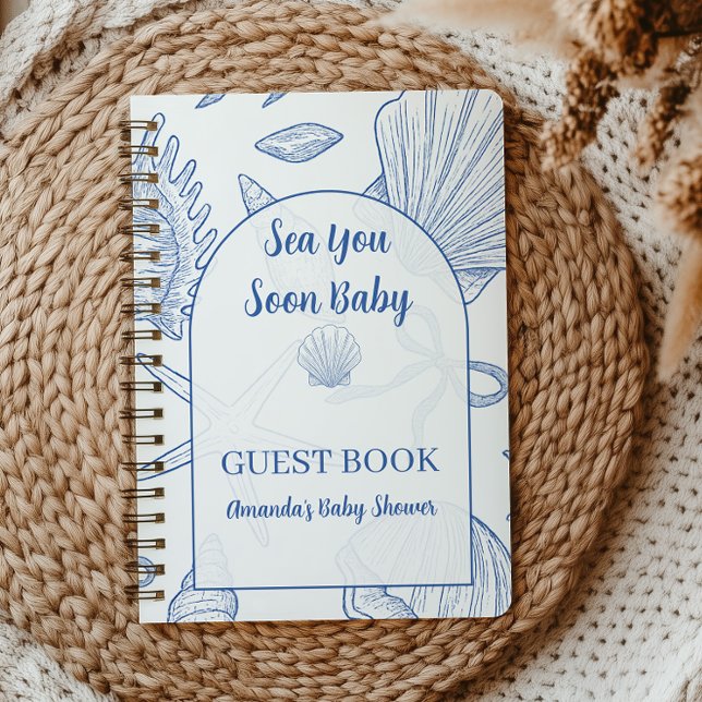 Cuaderno Under The Sea You Soon Blue Boy Baby Shower Guest (Subido por el creador)