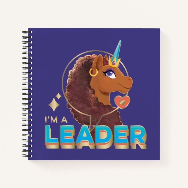 Cuaderno Único diseño de unicornio "Soy líder" (Anverso)