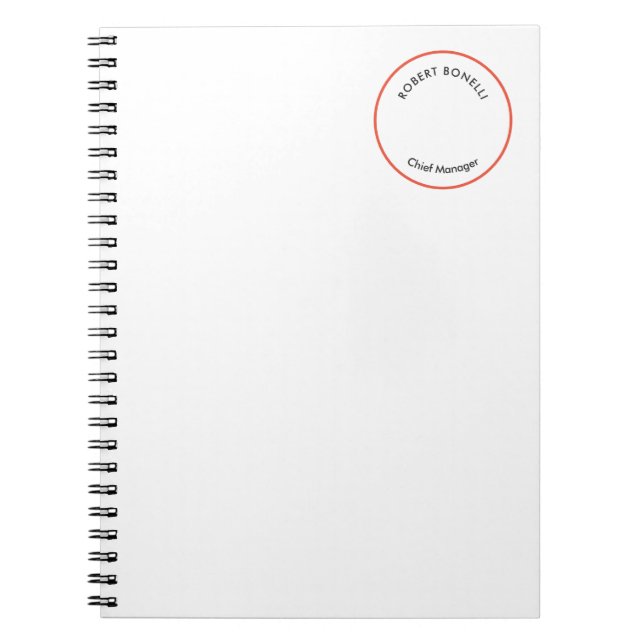 Cuaderno Único Minimalista Moderno Curvatura Rojo Negro Bla (Frente)
