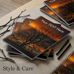 Cuaderno Único Silueta de Árbol Atardecer
