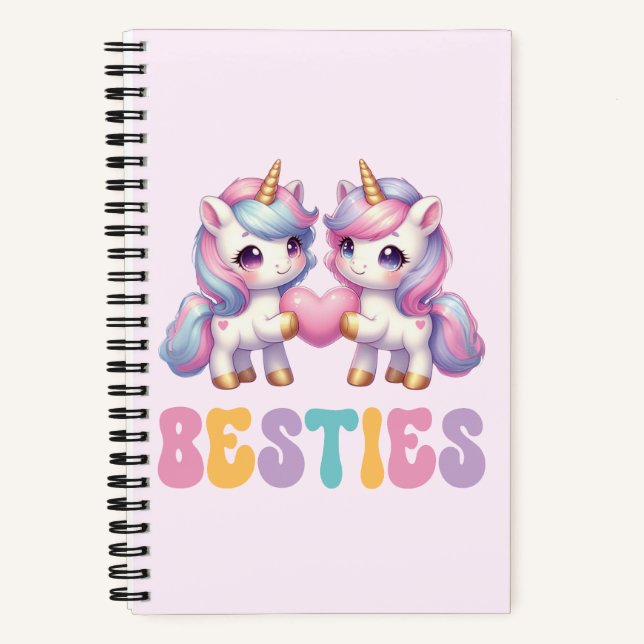 Cuaderno Unicorn Besties los mejores amigos para siempre (Anverso)