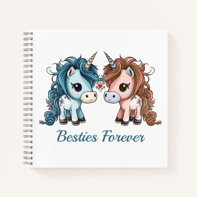 Cuaderno Unicorn Besties para siempre (Anverso)