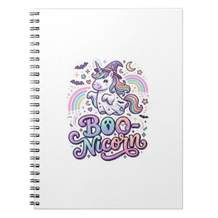 Cuaderno Unicorn Boo-nicorn Vector Premium Diseño Vectorial