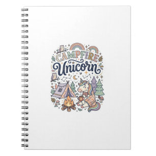 Cuaderno Unicorn Campfire Unicorn Premium Vector Sticker an
