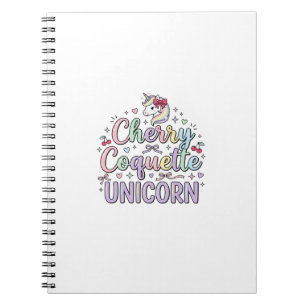 Cuaderno Unicorn Cherry Coquette Unicorn Original Zazzle De