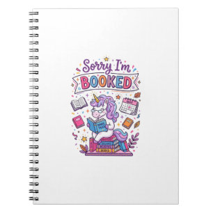Cuaderno Unicorn Lo siento estoy reservado Estilo Retro Imp