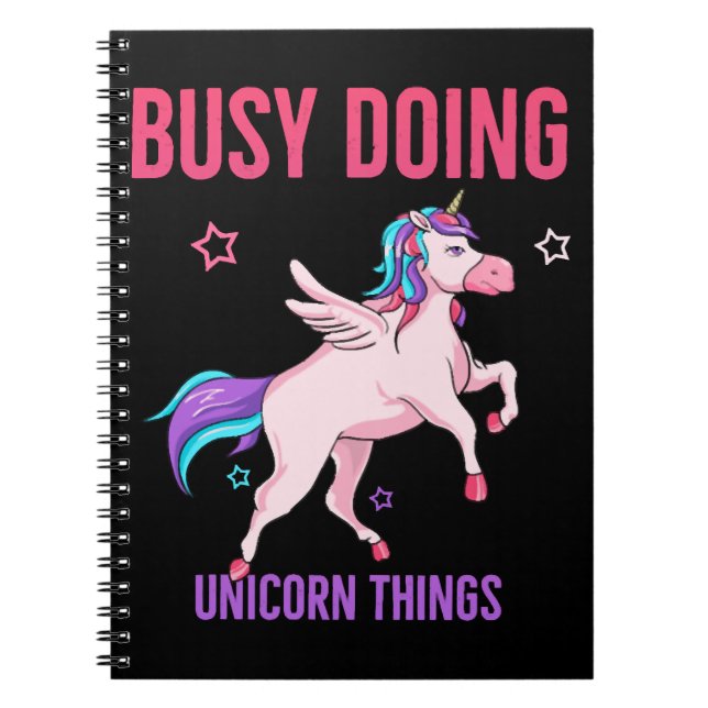 Cuaderno Unicorn Lover Ocupado Haciendo Cosas Unicornio Llu (Frente)