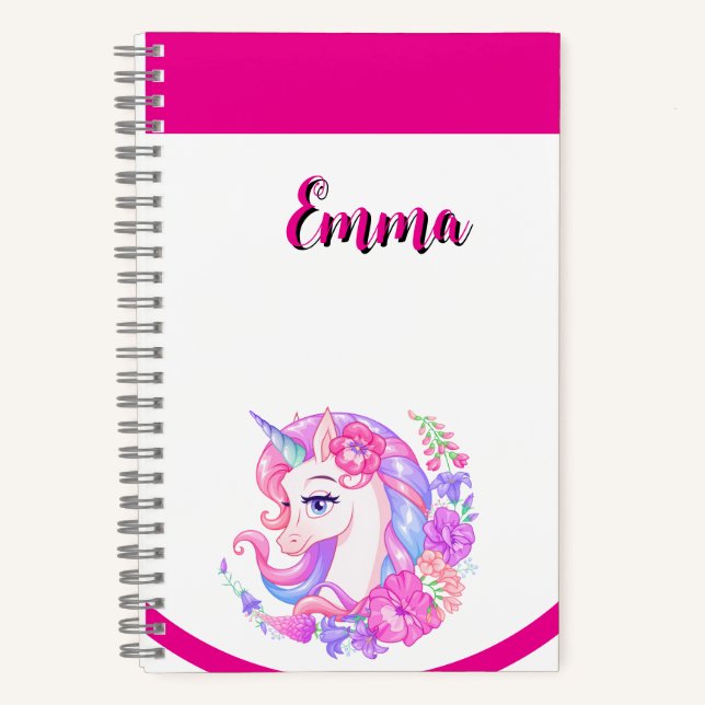 Cuaderno unicorn & personalize your name  (Anverso)
