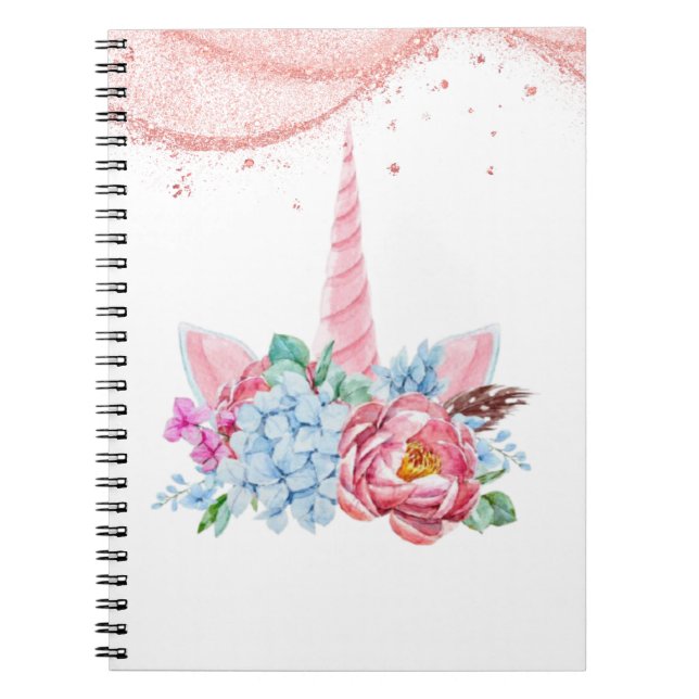 CUADERNO UNICORN PINK FLORAL DE VUELTA A LA ESCUELA (Frente)