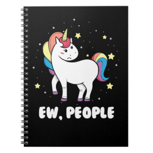 Cuaderno Unicorn Pony Ew People Unicorn Introvert Funny Sar