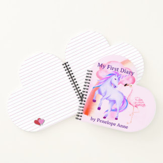 Cuaderno Unicorn Rainbow Flamingo Girls First Custom Diary