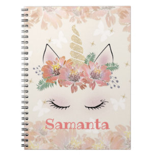Cuaderno Unicorn, Unicorn Face, personalizada