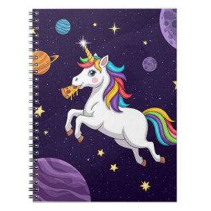 Cuaderno Unicornio Amante de la Pizza en el Espacio – Fanta