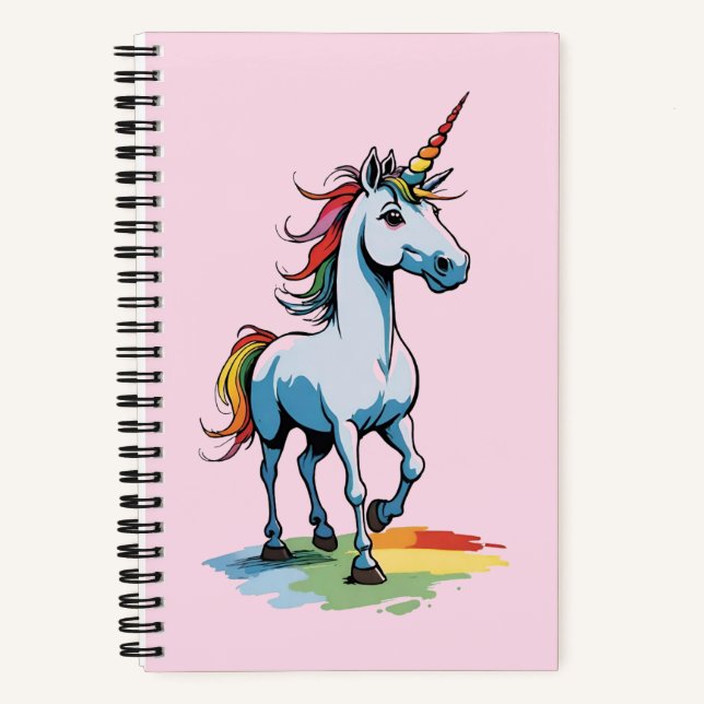 Cuaderno Unicornio arcoiris (Anverso)
