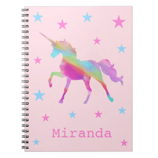Cuaderno Unicornio Arcoiris Y Bloc De Notas Estrellas