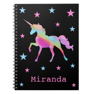 Cuaderno Unicornio Arcoiris Y Bloc De Notas Estrellas