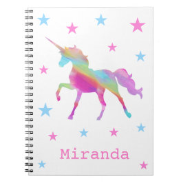 Cuaderno Unicornio Arcoiris Y Bloc De Notas Estrellas