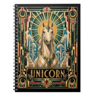 Cuaderno Unicornio, Art Deco Mítico