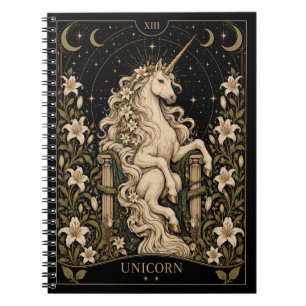 Cuaderno Unicornio, arte del Tarot Starlit