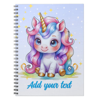 Cuaderno Unicornio Azul – con Nombre Personalizado