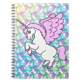 Cuaderno Unicornio blanco y rosa