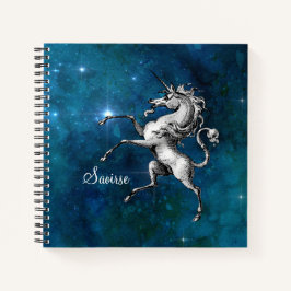 Cuaderno Unicornio celeste